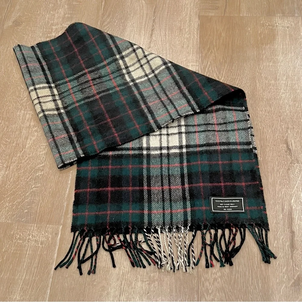 Vintage 100% Cashmere Scarf Made in West‎ Germany 12”x48”